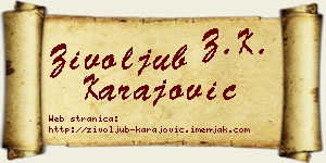 Živoljub Karajović vizit kartica